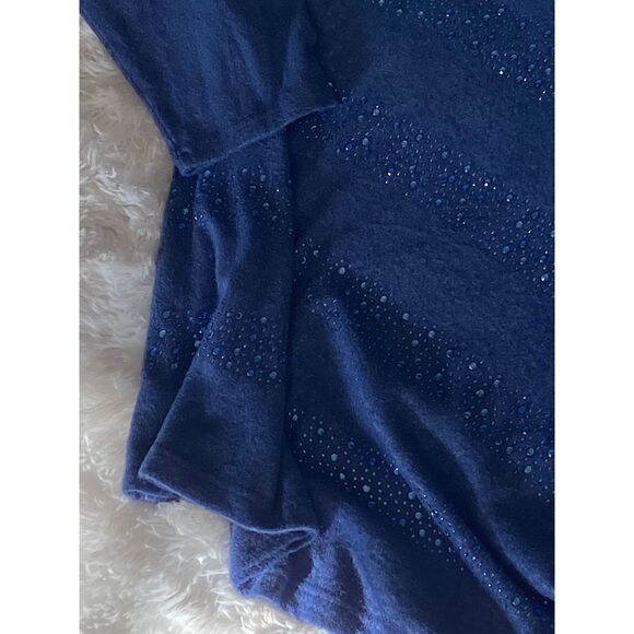 Cathy Daniels SZ 1X Woman’s Beautiful Blue Sweater With Embellishments - Picture 7 of 10